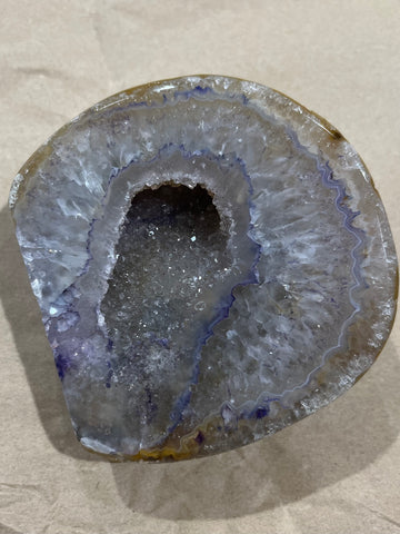 Purple Agate Druzy Geode Crystal